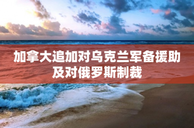 ​加拿大追加对乌克兰军备援助及对俄罗斯制裁