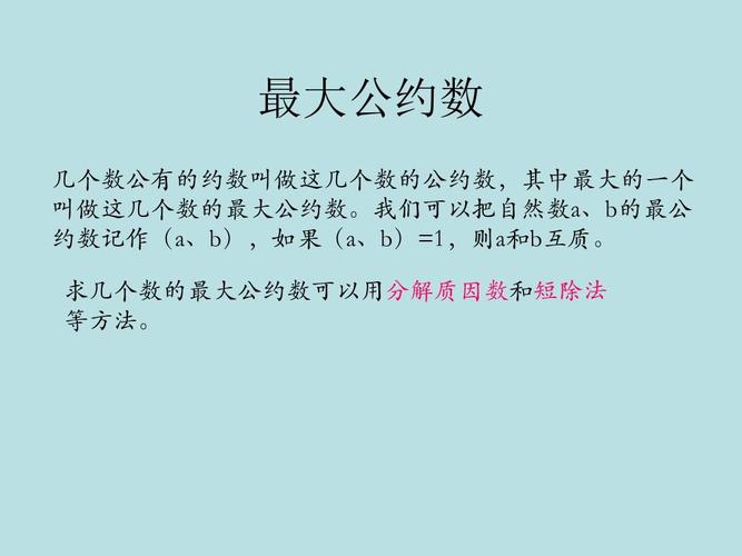 什么是最大公约数（最大公约数专业解释）