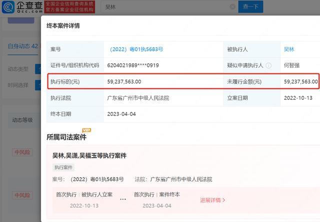 吴亦凡表哥被执行总金额1.5亿元 吴亦凡被判13年