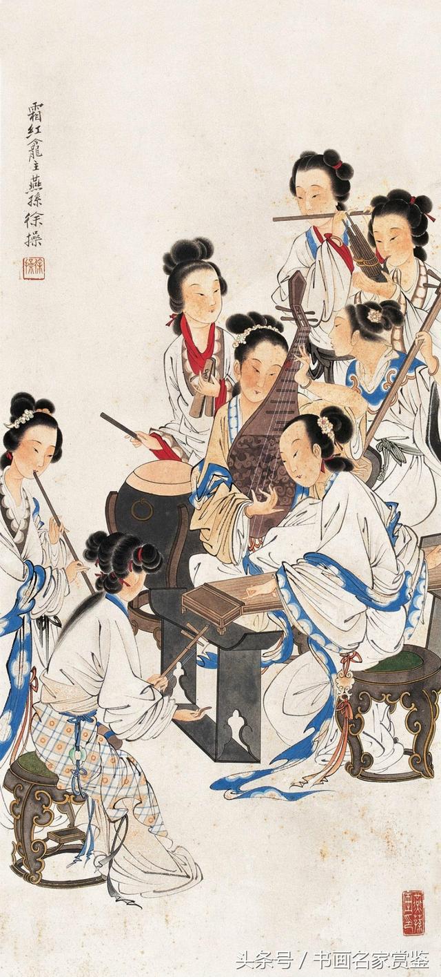 工笔画现代人物名家高清图（20世纪初杰出的工笔人物画家）(33)