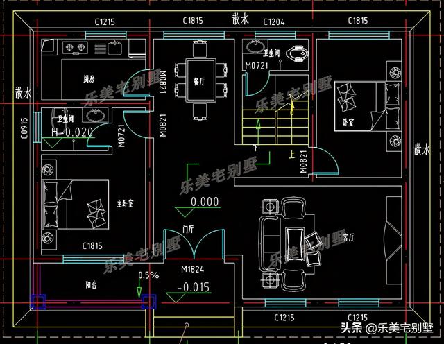 农村二层小洋房设计图（7款农村二层小洋楼别墅设计图）(18)