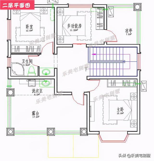 农村二层小洋房设计图（7款农村二层小洋楼别墅设计图）(23)