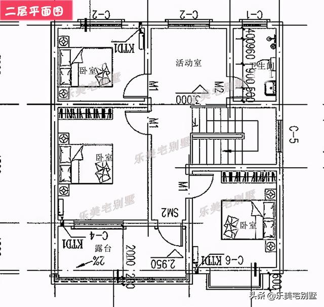 农村二层小洋房设计图（7款农村二层小洋楼别墅设计图）(7)