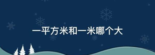 一平方米和一米哪个大,一平方米比一米大对吗图2