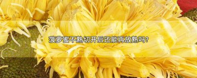 ​菠萝蜜切了不熟还能放么 菠萝蜜切开后能继续熟吗