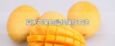 ​夏天如何储存芒果 夏天怎么保存芒果