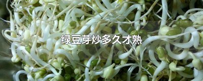 ​绿豆芽炒多久才会算熟透 绿豆芽要炒多久才熟