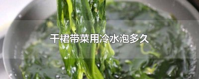 ​干裙带菜需要泡吗 干裙带菜需要泡多久