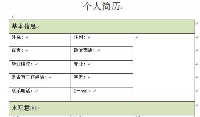 ​个人简历怎么写