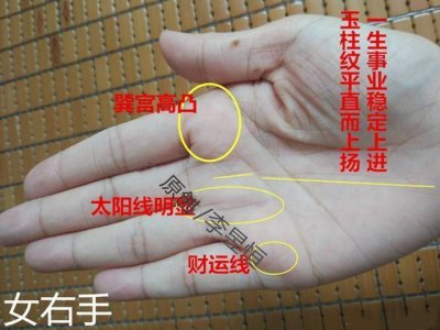 ​女人手里这条线清晰深长，到达中指根部，富婆命！