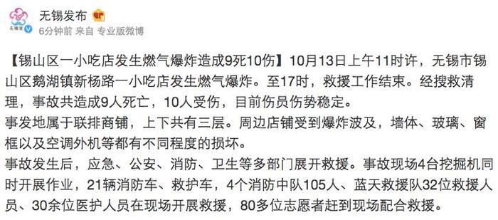 监控视频曝光！无锡小吃店爆炸已致9死10伤…… | 晨读天下