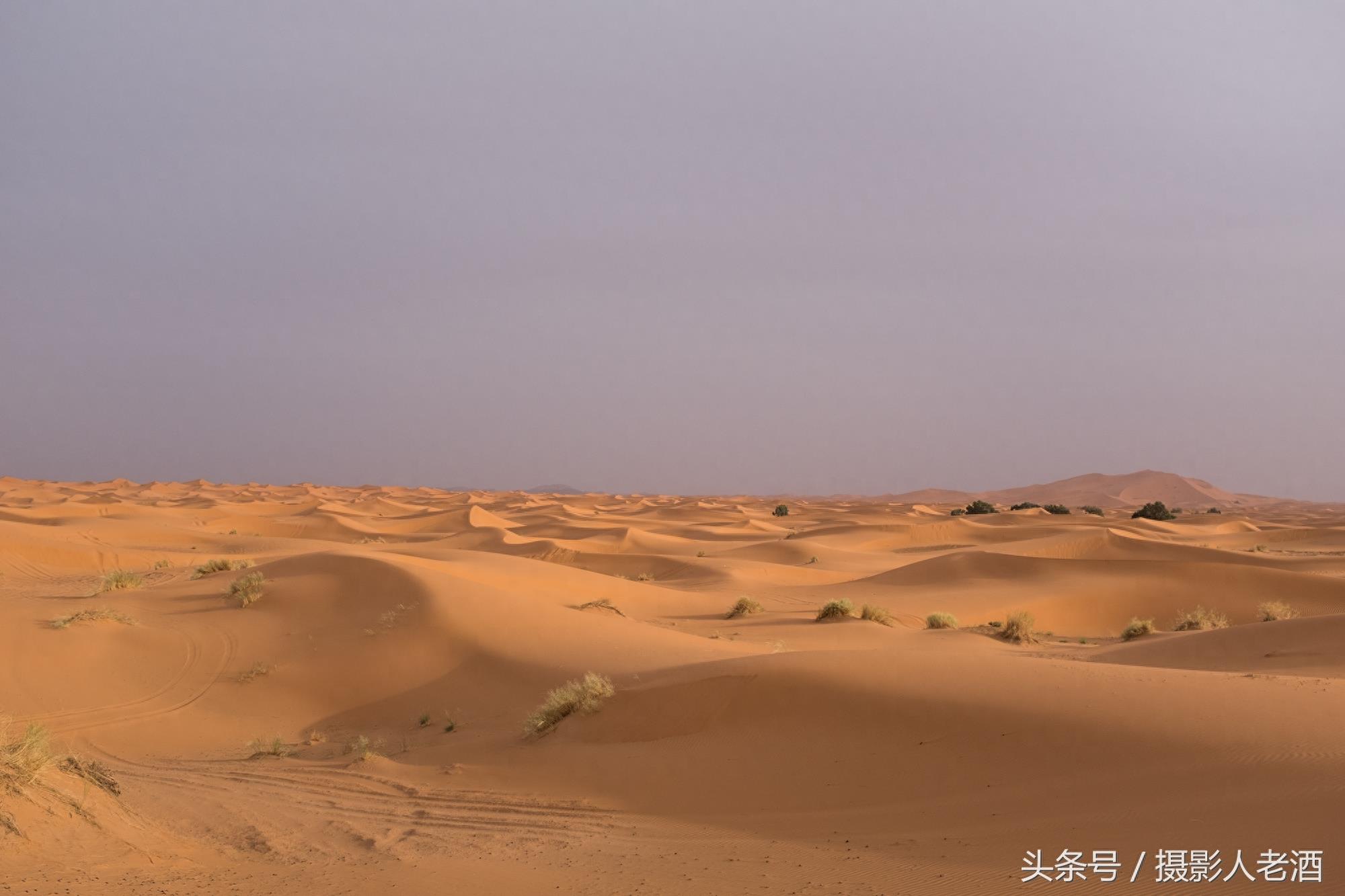 实拍三毛到过的北非摩洛哥撒哈拉沙漠，原来大沙漠中也不全是沙